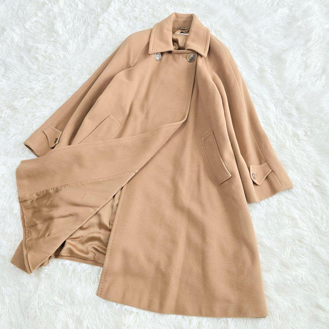 MaxMara✨カシミヤ100% 白タグ ベージュ ステンカラー ロングコート