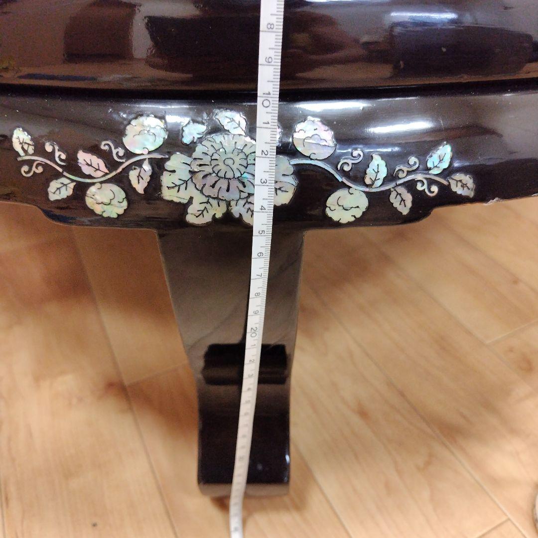 螺鈿テーブル　ローテーブル　座卓　円卓螺鈿　ラデン　高級　李朝家具