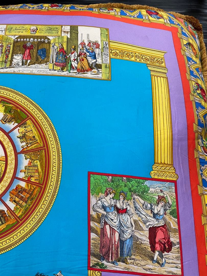 レア貴重‼︎ 価値ある ヴェルサーチ 超特大フリンジ付　 古代ローマ調