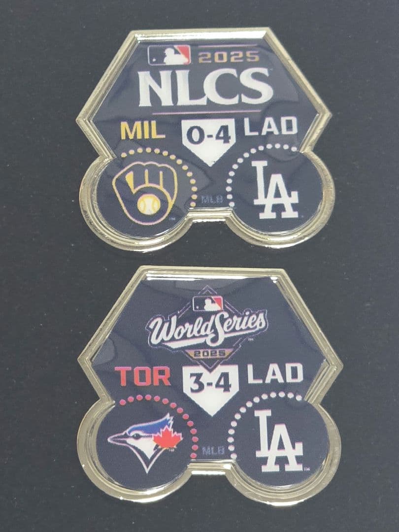 み*こ様 2025MLB LAドジャース WS優勝記念ピン5個セット①