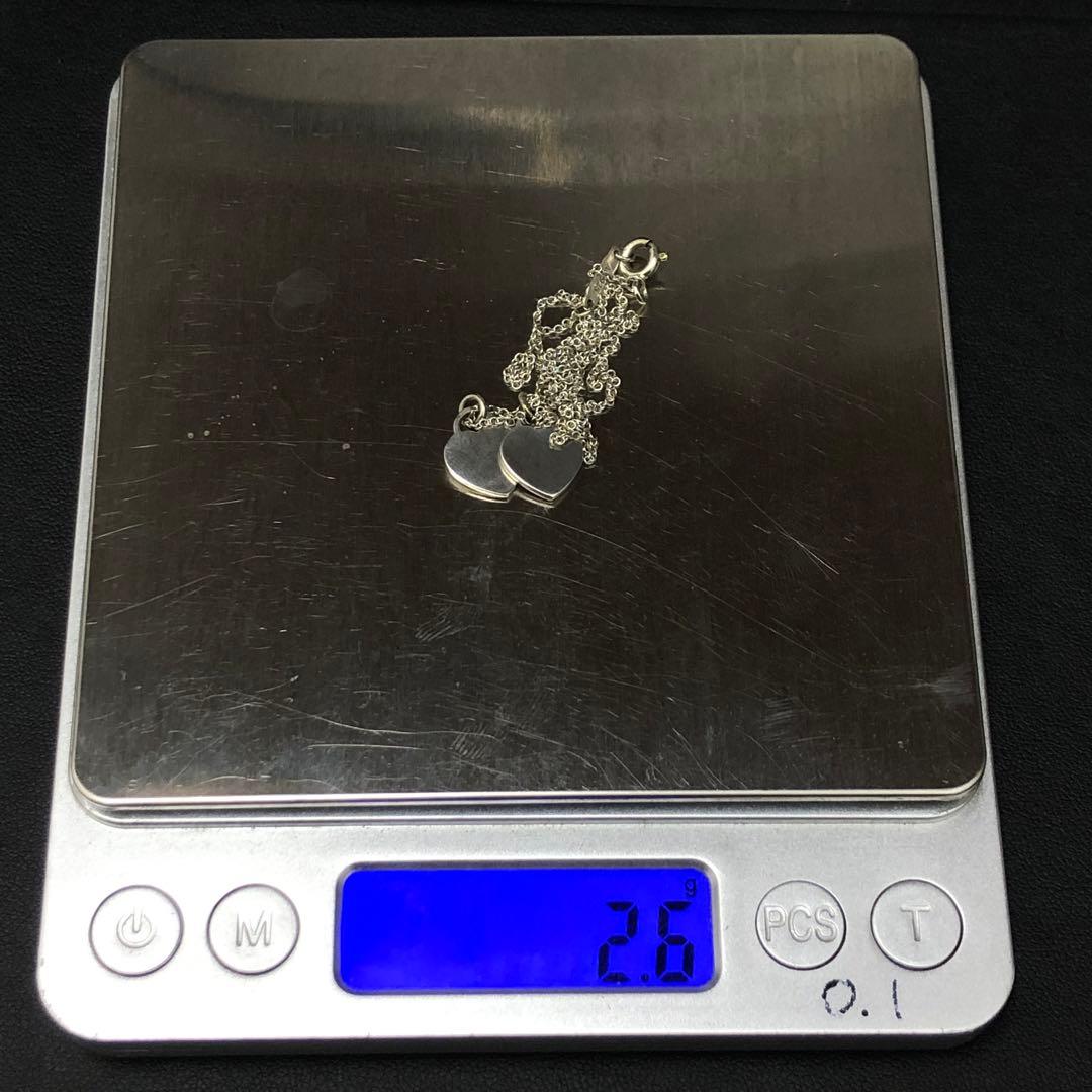 (C011607)Tiffany リターントゥグリーンダブル ハートネックレス