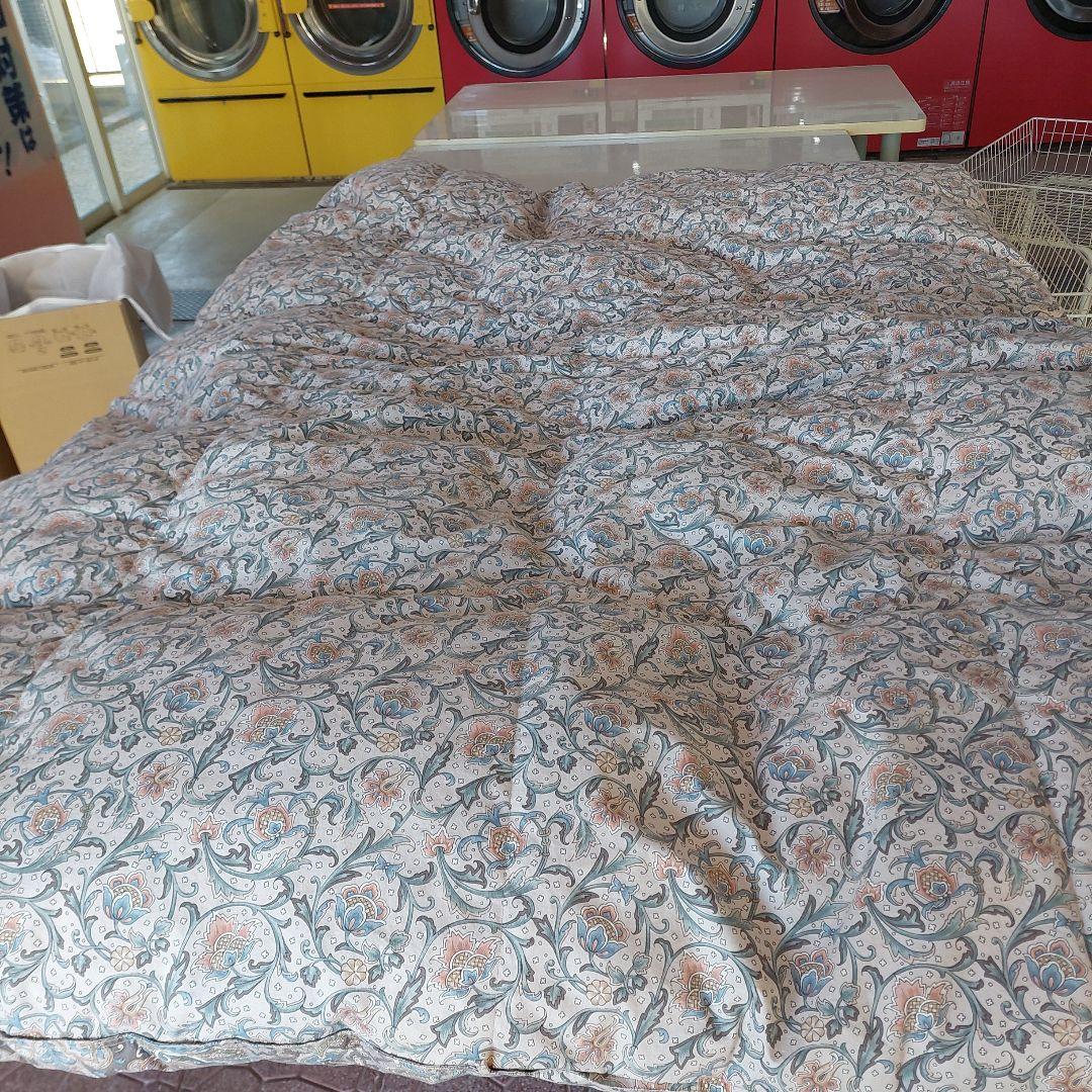 羽毛花柄掛け布団 中古品