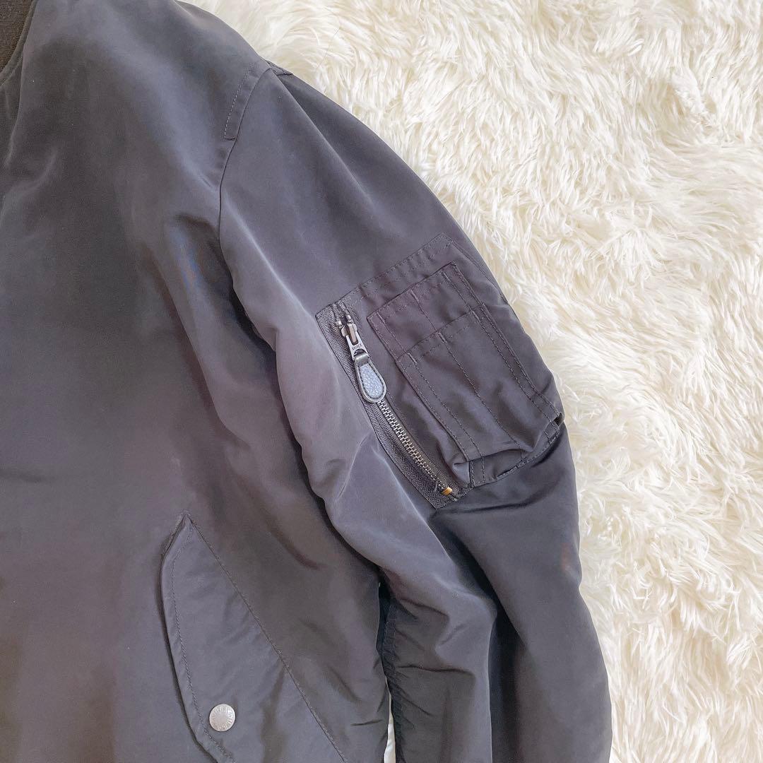 XLサイズ✨AVIREX MA-1 フライトジャケット 背面ビッグロゴ ブラック