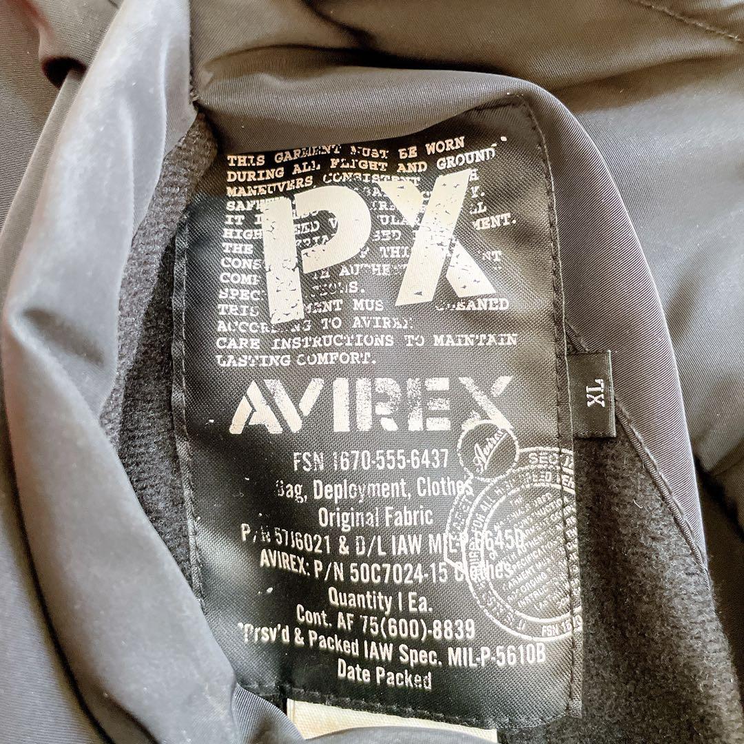 XLサイズ✨AVIREX MA-1 フライトジャケット 背面ビッグロゴ ブラック