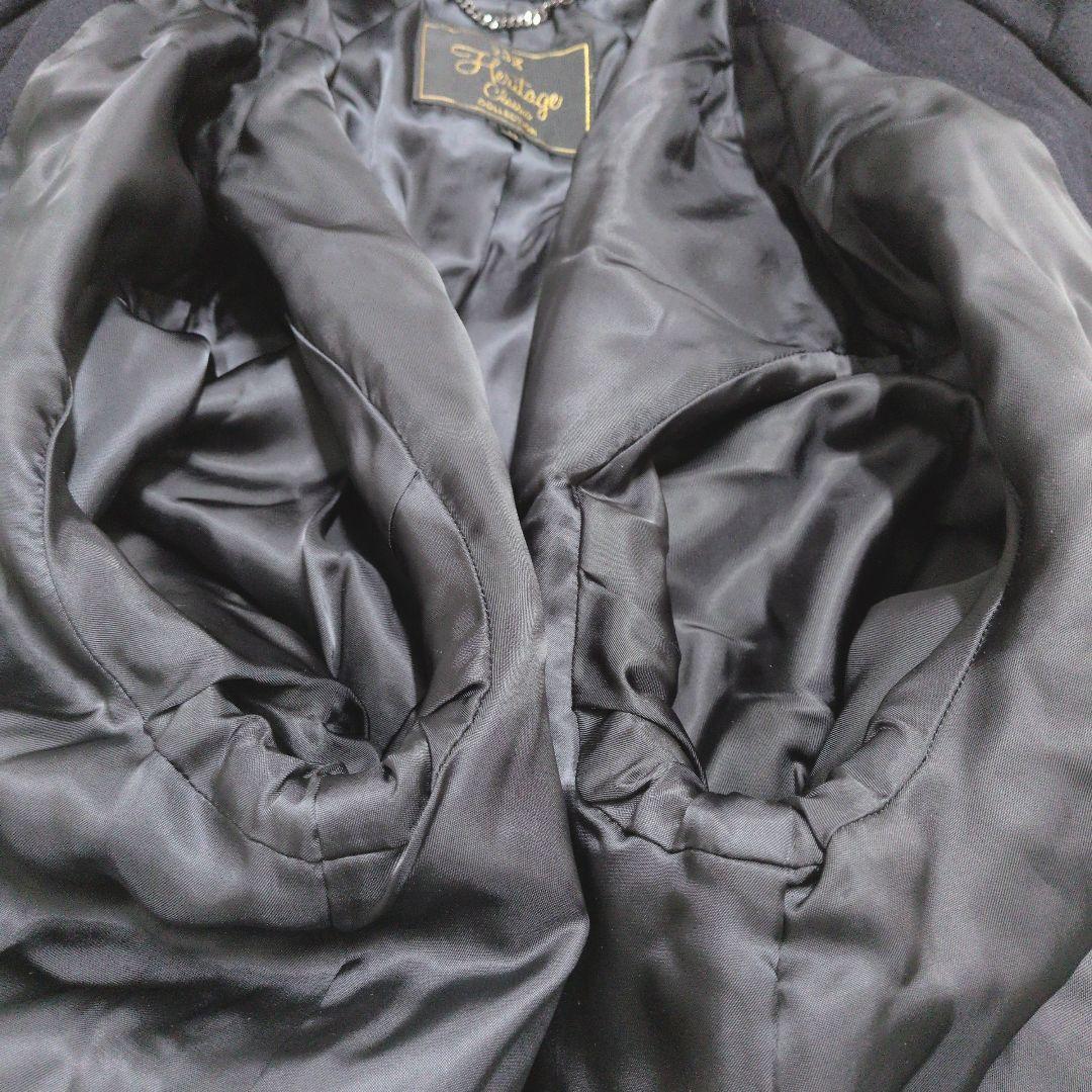 m*u様 23区 ショールカラー 大きいサイズ44 ロロピアーナ生地使用 ウール