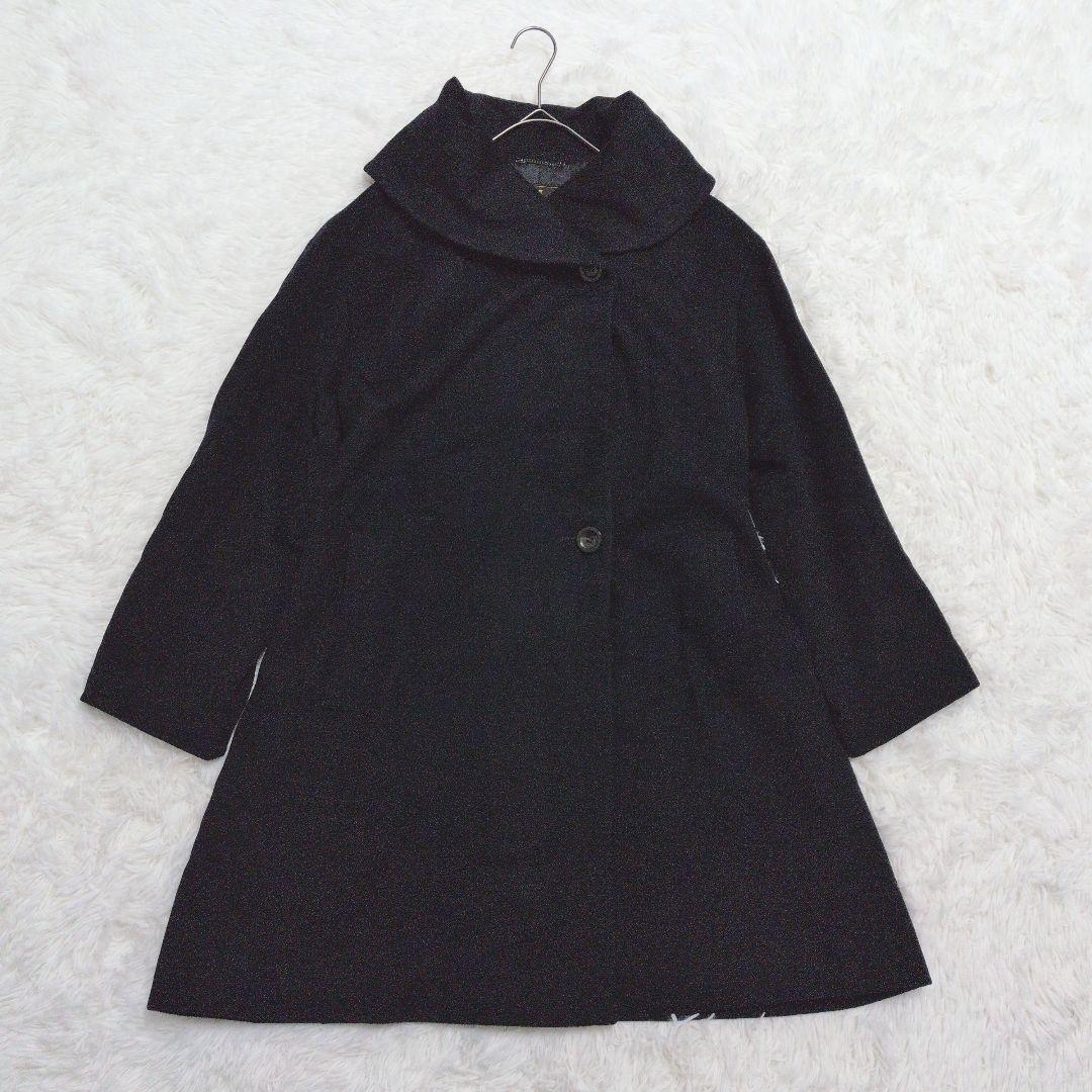 m*u様 23区 ショールカラー 大きいサイズ44 ロロピアーナ生地使用 ウール