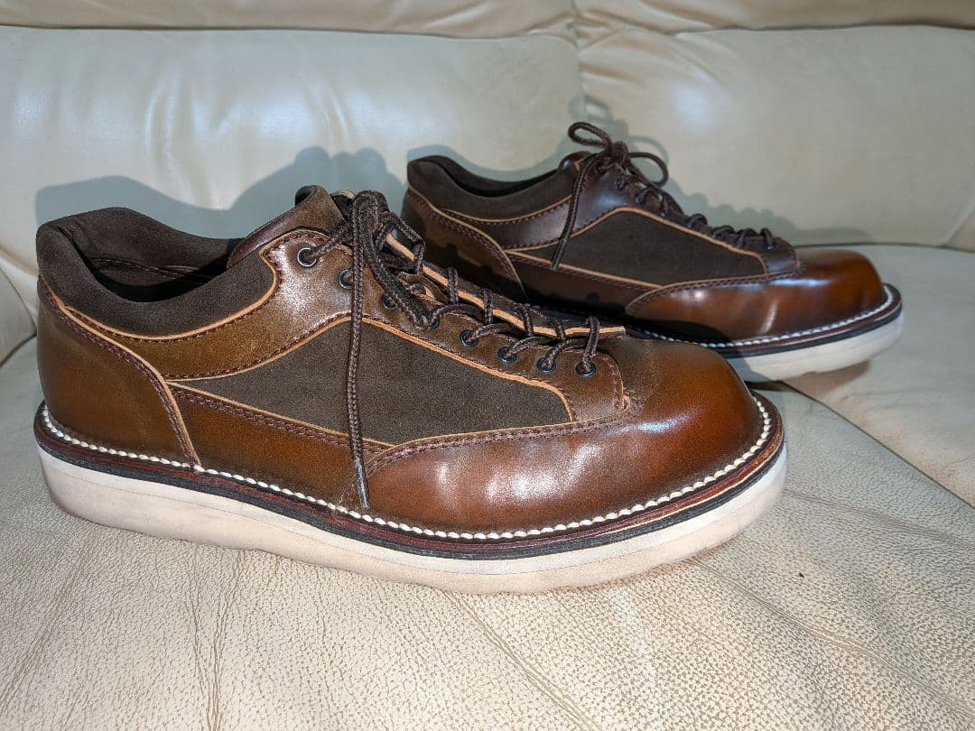 THE FLAT HEAD レザーシューズ　ブラウン　切り替えし　革靴