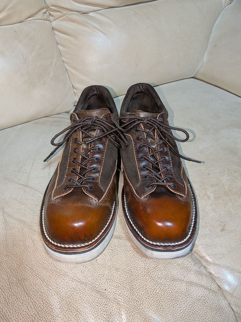 THE FLAT HEAD レザーシューズ　ブラウン　切り替えし　革靴