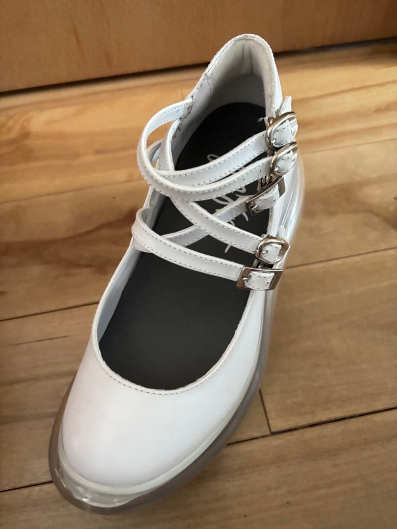 Maryjane shoes/White　24センチ相当