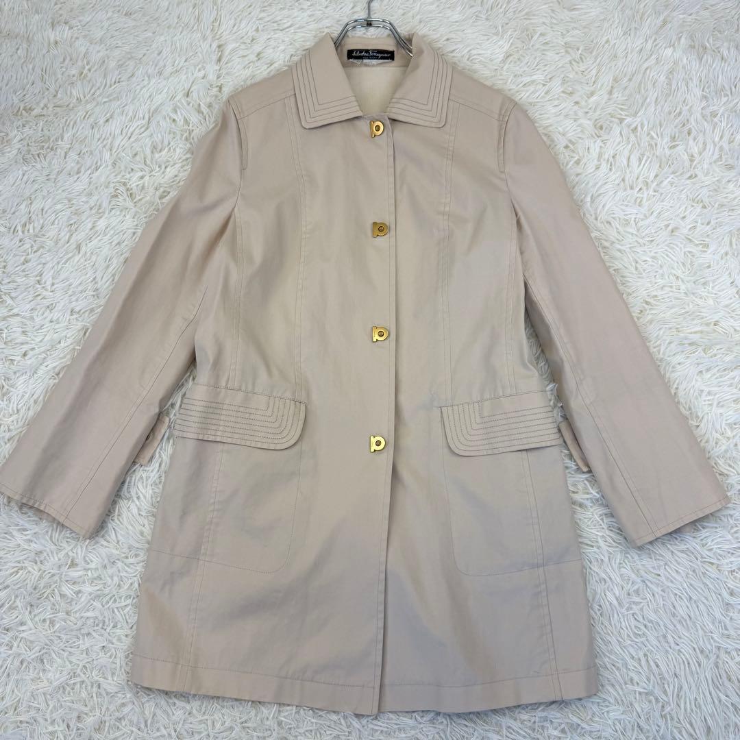 専用 サルヴァトーレフェラガモ ステンカラーコート ベルト ガンチーニ 金具