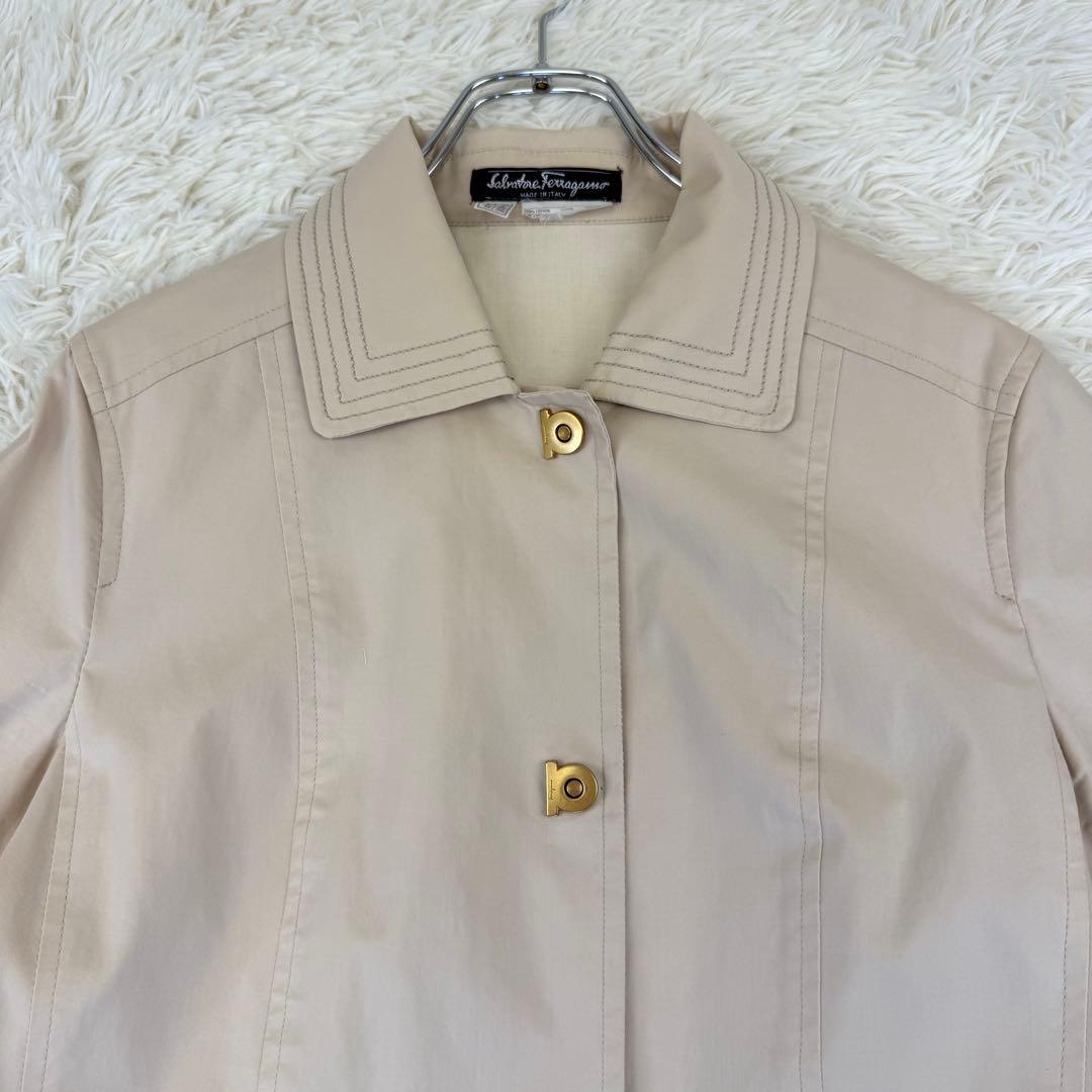 専用 サルヴァトーレフェラガモ ステンカラーコート ベルト ガンチーニ 金具