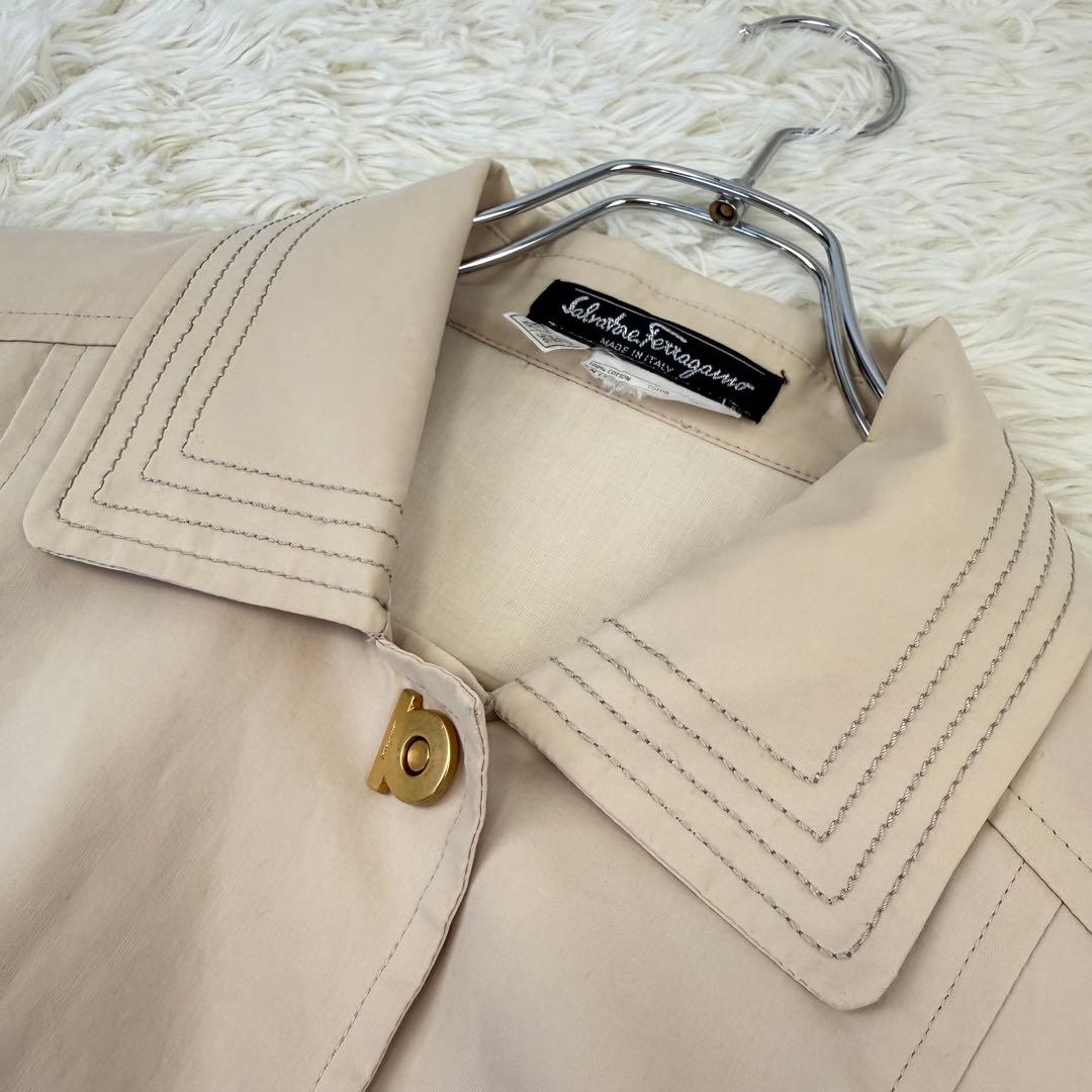 専用 サルヴァトーレフェラガモ ステンカラーコート ベルト ガンチーニ 金具