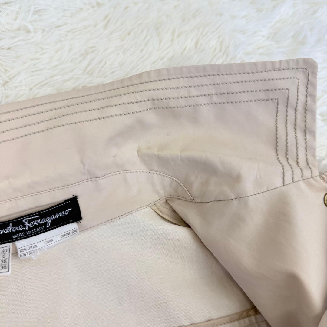 専用 サルヴァトーレフェラガモ ステンカラーコート ベルト ガンチーニ 金具