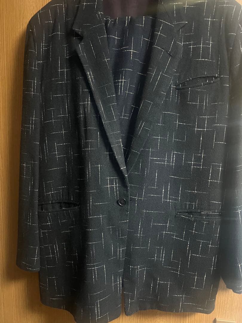 ラロッカジョンソンズ　カスリ柄スーツセットアップ　JOHNSONS