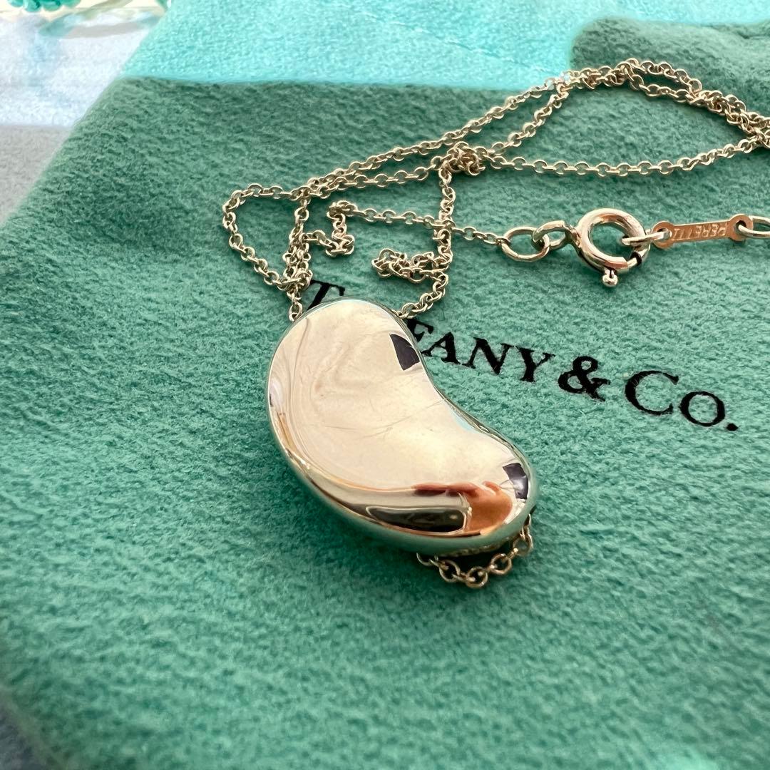美品✨ティファニー✨TIFFANY✨ビーン ネックレス✨SV925【おまけ付き】