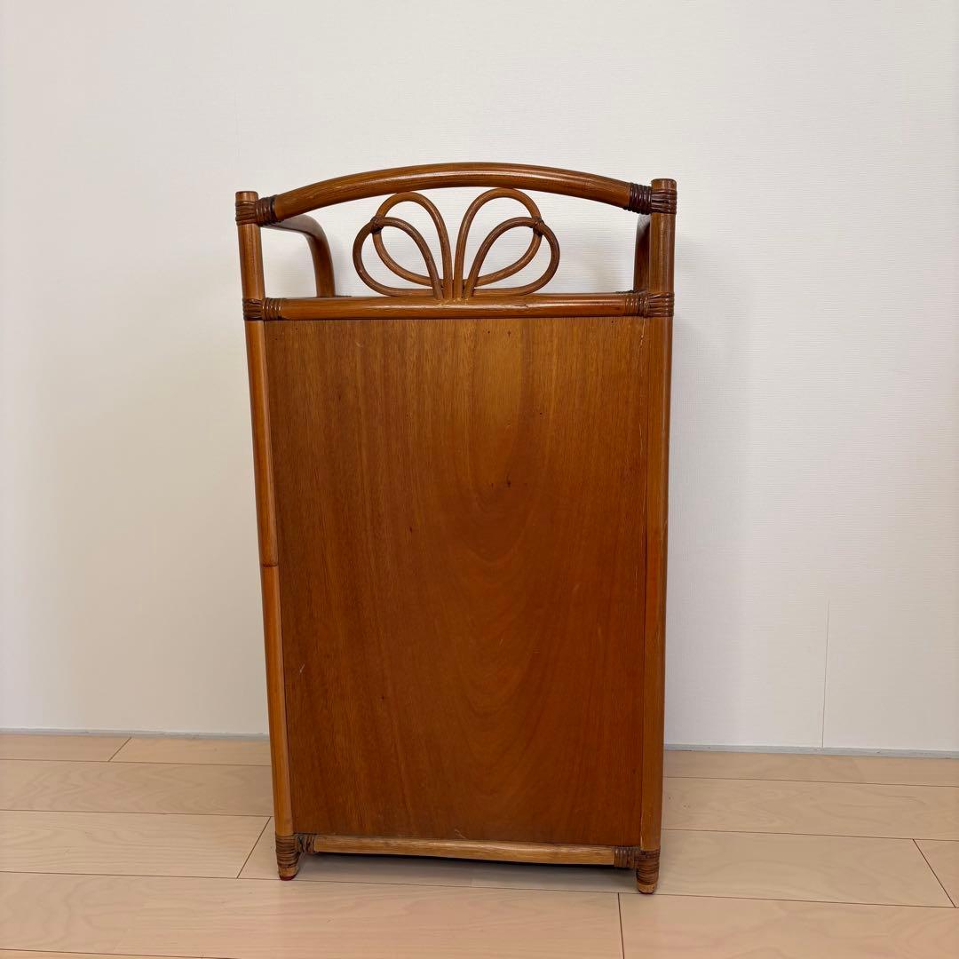 ラタン 籐 5段チェスト ヴィンテージ　① 送料込み