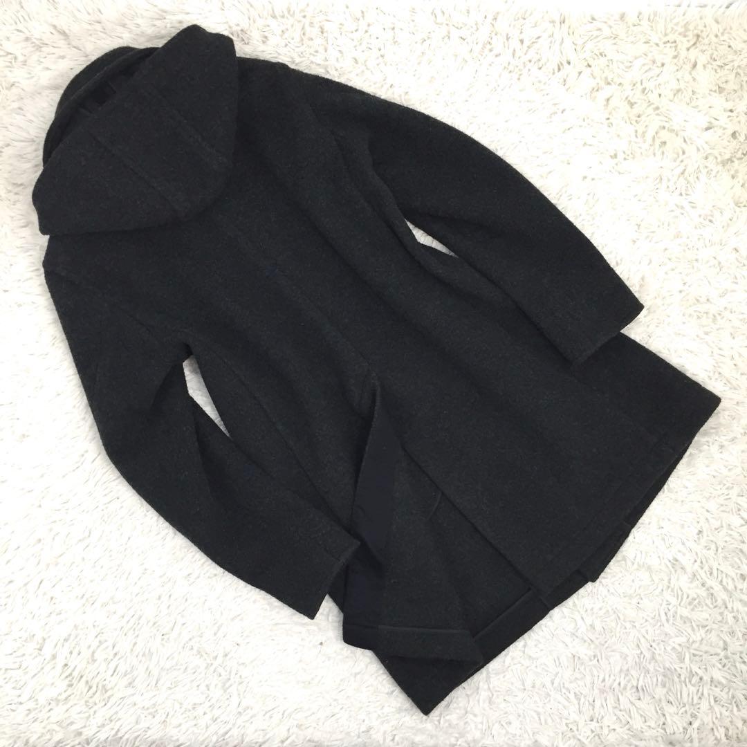 【人気サイズ40】DANTON ダントンウールモッサ 丸襟フード付 ロングコート