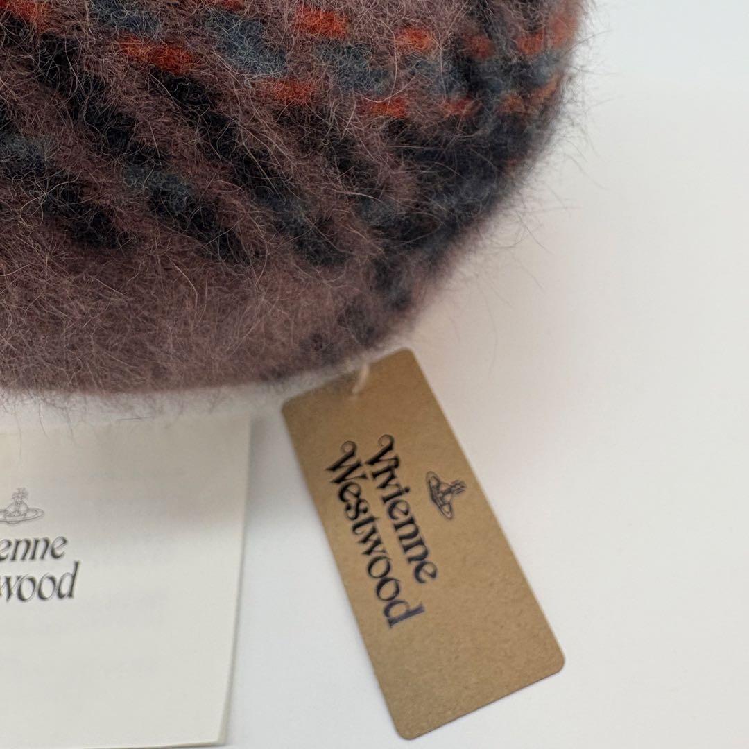 VIVIENNE WESTWOOD チェック　 ベレー帽 オーブ ボンボン レア