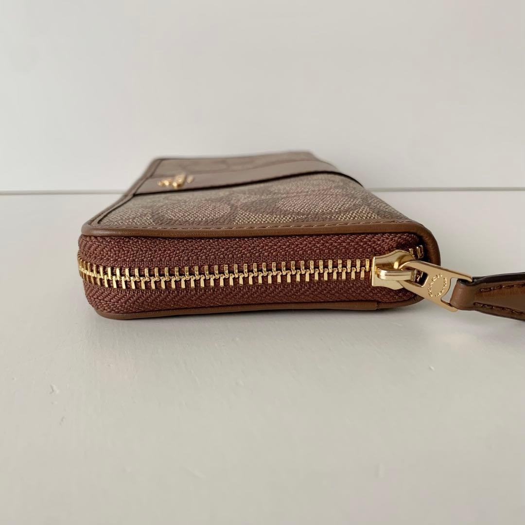【COACH】 コーチ　長財布　シグネチャー　ブラウン　ベージュ　新品