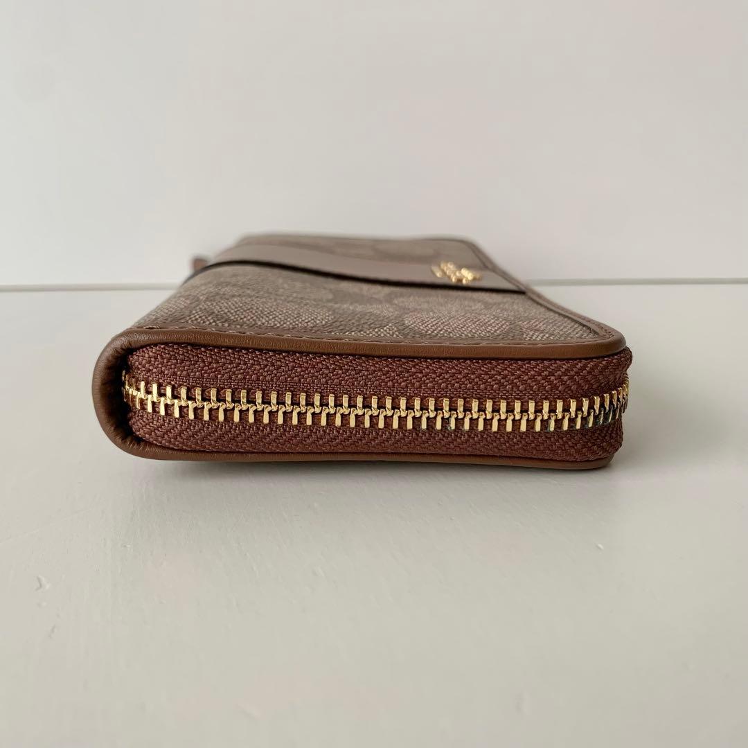 【COACH】 コーチ　長財布　シグネチャー　ブラウン　ベージュ　新品
