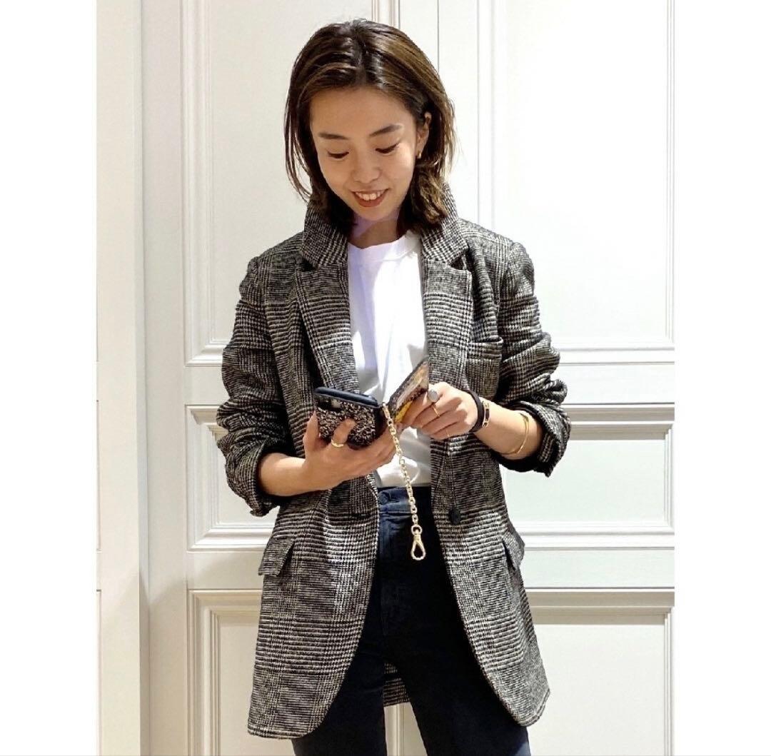 ドゥーズィエムクラス　グレンチェックジャケット