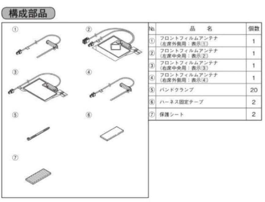 トヨタ純正 アンテナセット 08609-00030　新品未使用