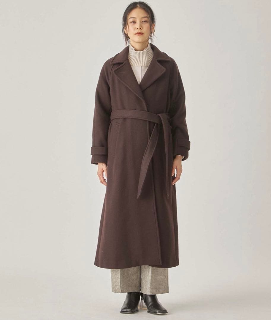 PUBLIC TOKYO ロングチェスターコート ブラック