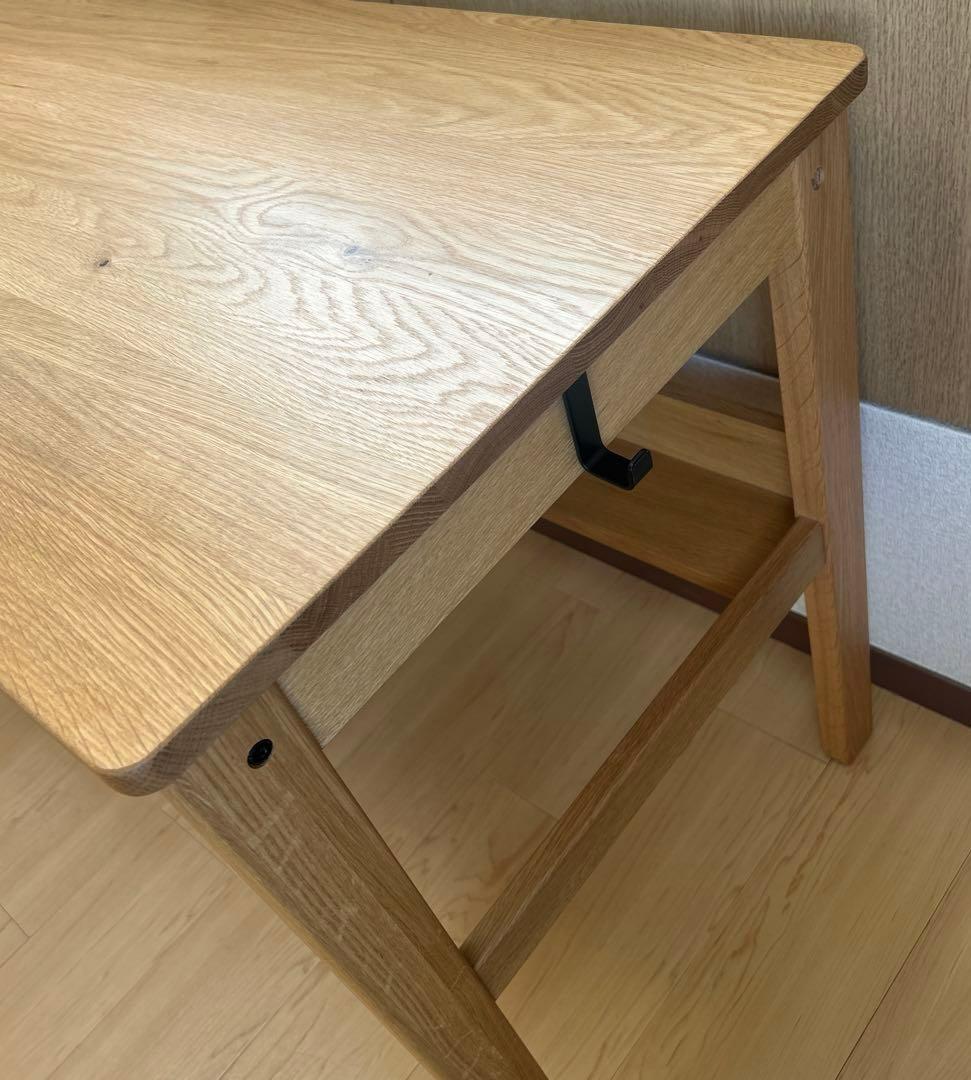 【美品】無印良品　オーク無垢材デスク　1100×550×700