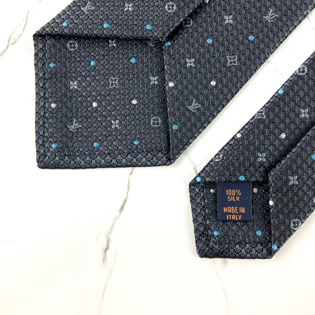 ももこ　未使用　現行　ルイヴィトン　ネクタイ　モノグラムテクスチャードドッ