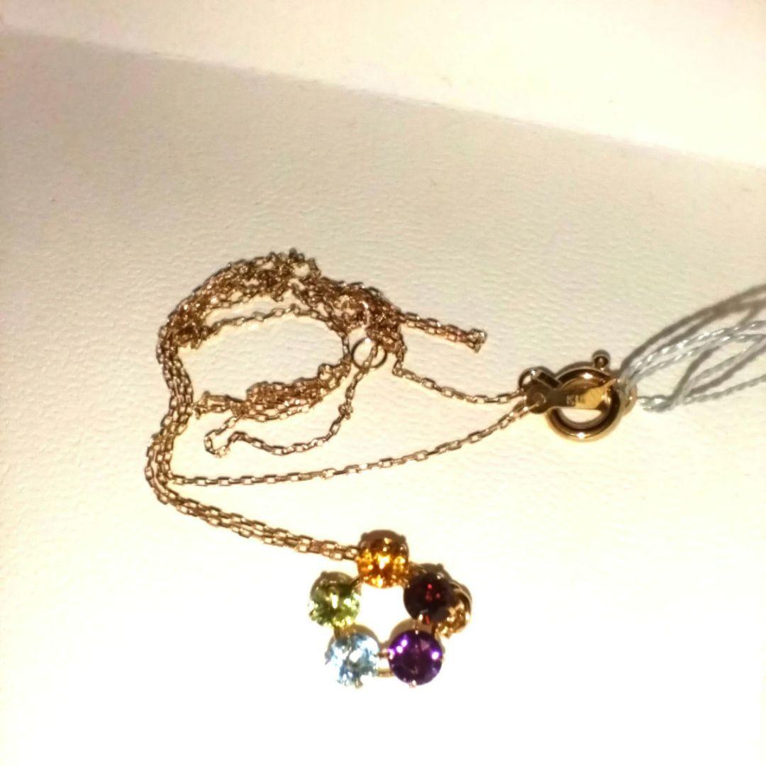 K18 天然石ネックレス