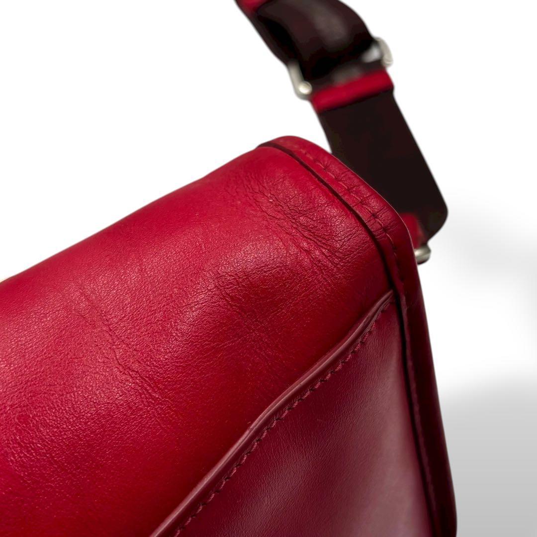 【美品】コーチ ウィズ ペニー ショルダーバッグ カメラバッグ クロスボディ 赤