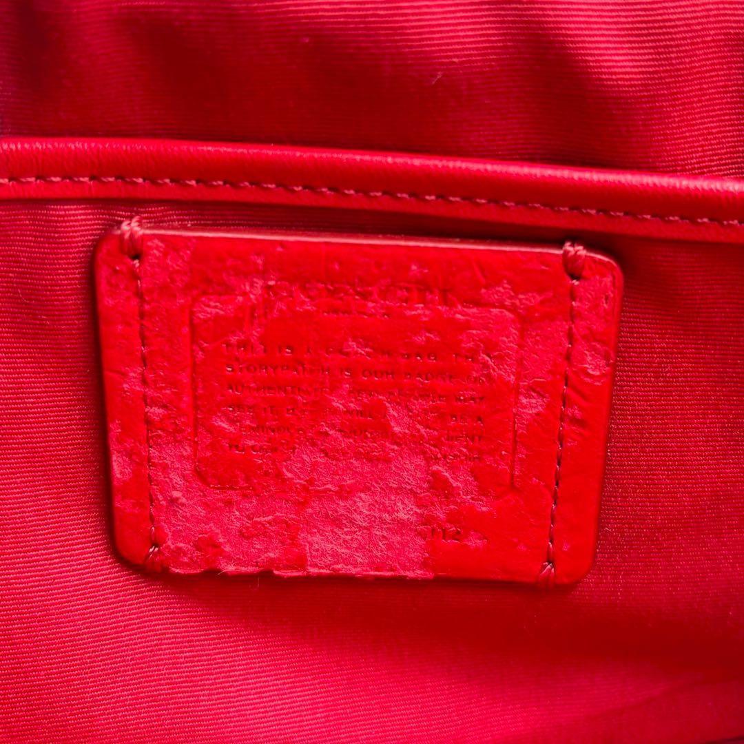 【美品】コーチ ウィズ ペニー ショルダーバッグ カメラバッグ クロスボディ 赤