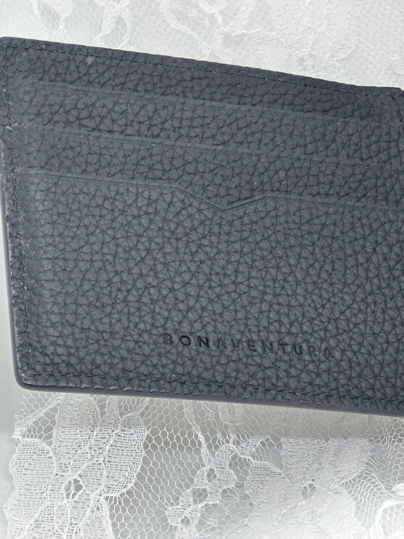 美品ボナベンチュラ ビルクリップケース付きシュリンクレザー　マネークリップ