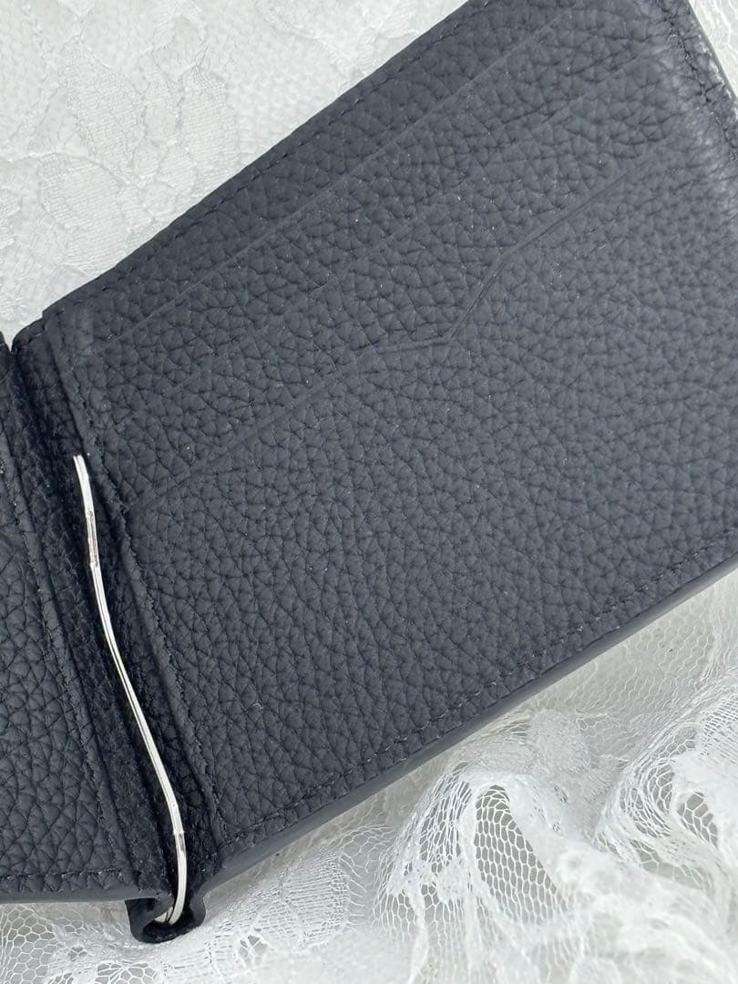 美品ボナベンチュラ ビルクリップケース付きシュリンクレザー　マネークリップ