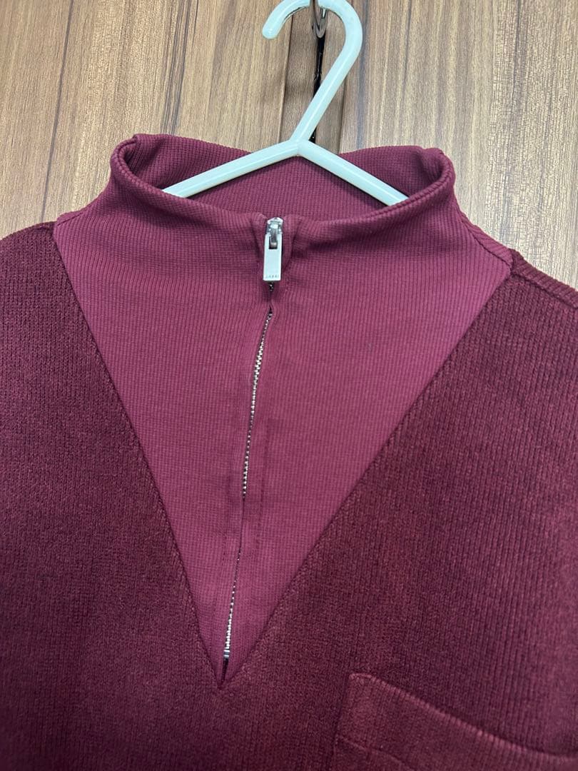 美品★ UND HALF ZIP SWEAT DRESS