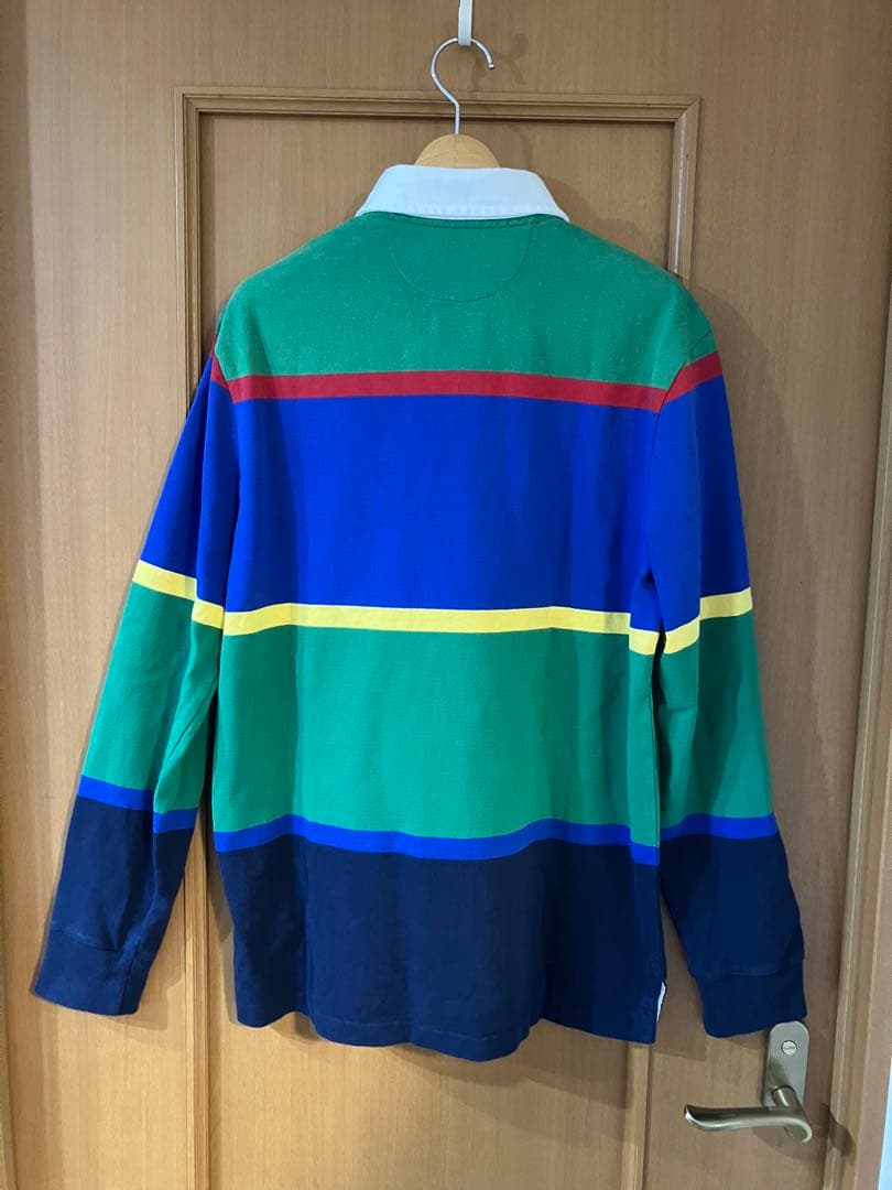 ポロ ラルフローレン 長袖 ストライプ ラガーシャツ M S