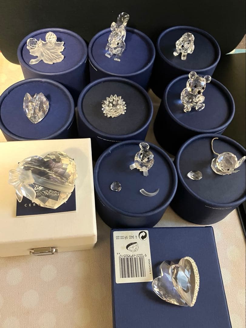 スワロフスキー シルバークリスタル 置物10点セット