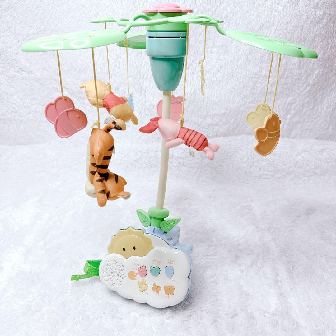 極美品 完品 くまのプーさん 選べる回転 6WAY ジムにへんしんメリー