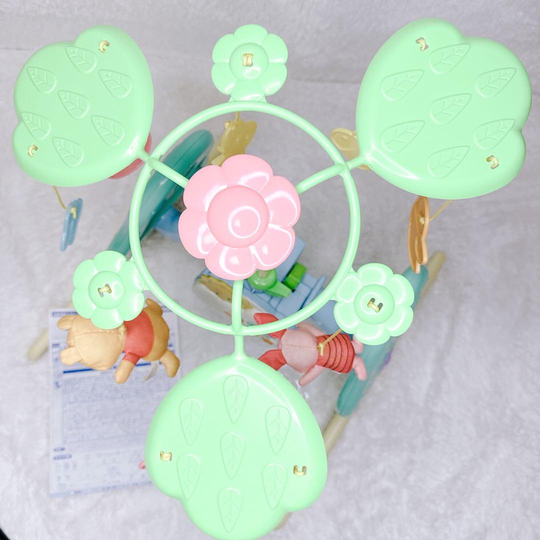 極美品 完品 くまのプーさん 選べる回転 6WAY ジムにへんしんメリー