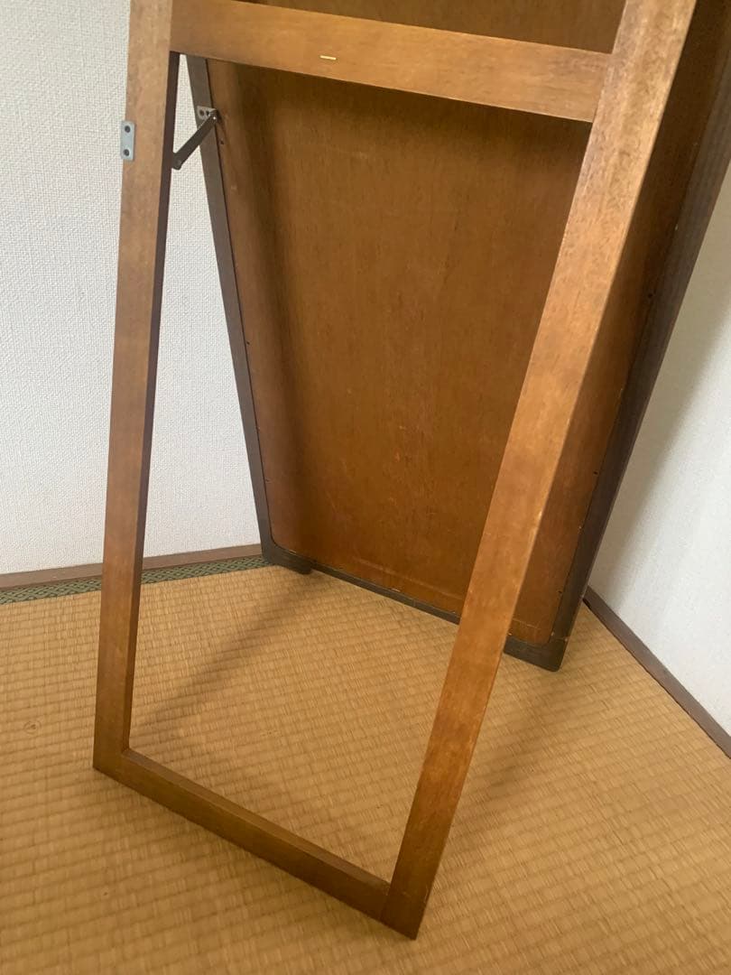姿見鏡　アンティーク　鏡　ミラー　スタンド鏡　木製