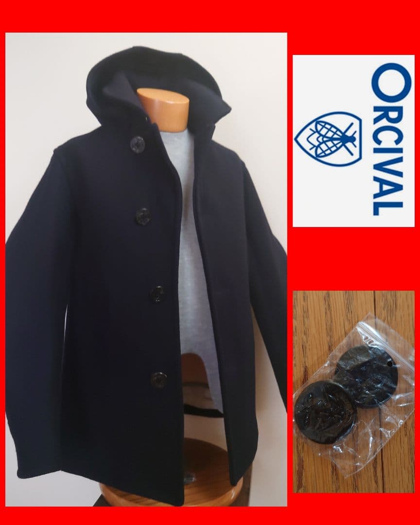 ORCIVAL オーシバル SINGLE MELTON WOOL P-COAT