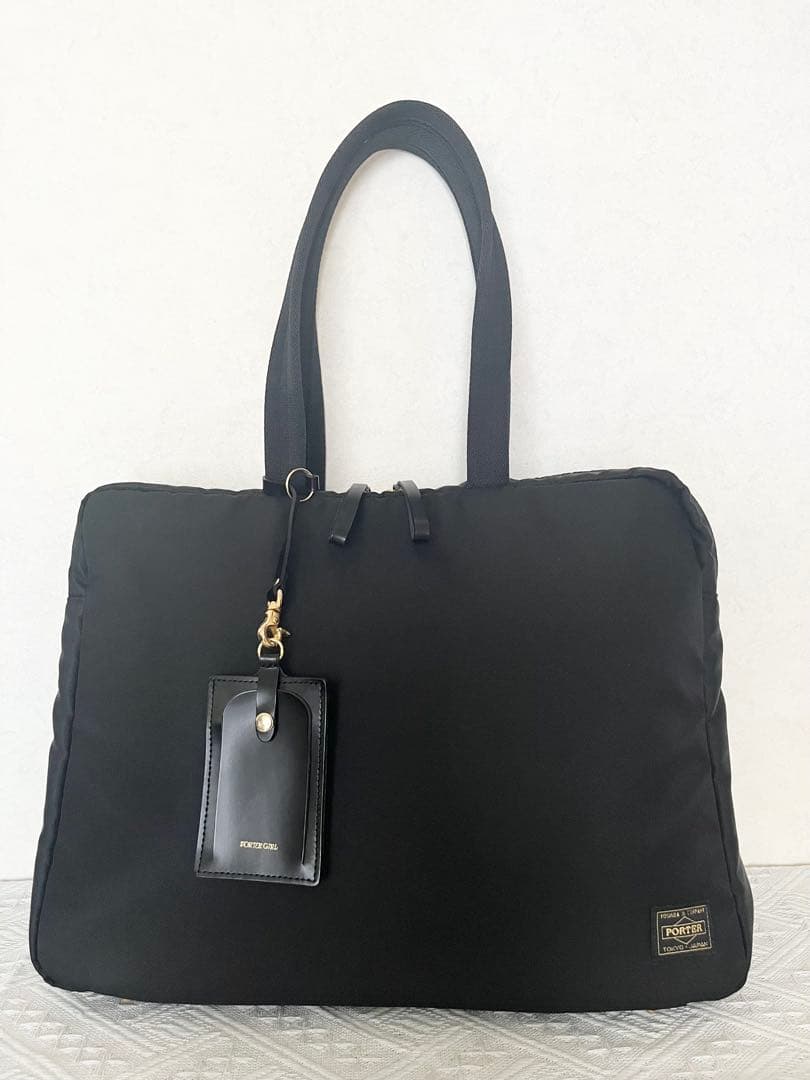 【美品】ポーターガール シア ブリーフケース ビジネス トートバッグ ブラック