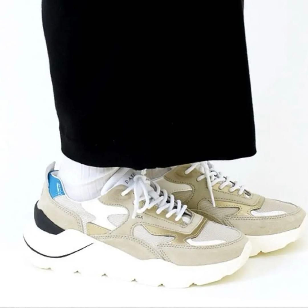 デイト　スニーカー　アイボリーゴールド　24.5