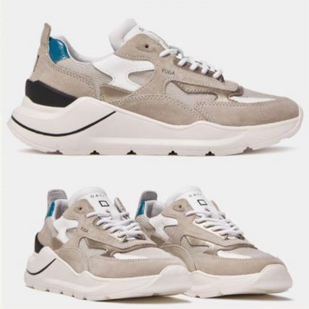 デイト　スニーカー　アイボリーゴールド　24.5