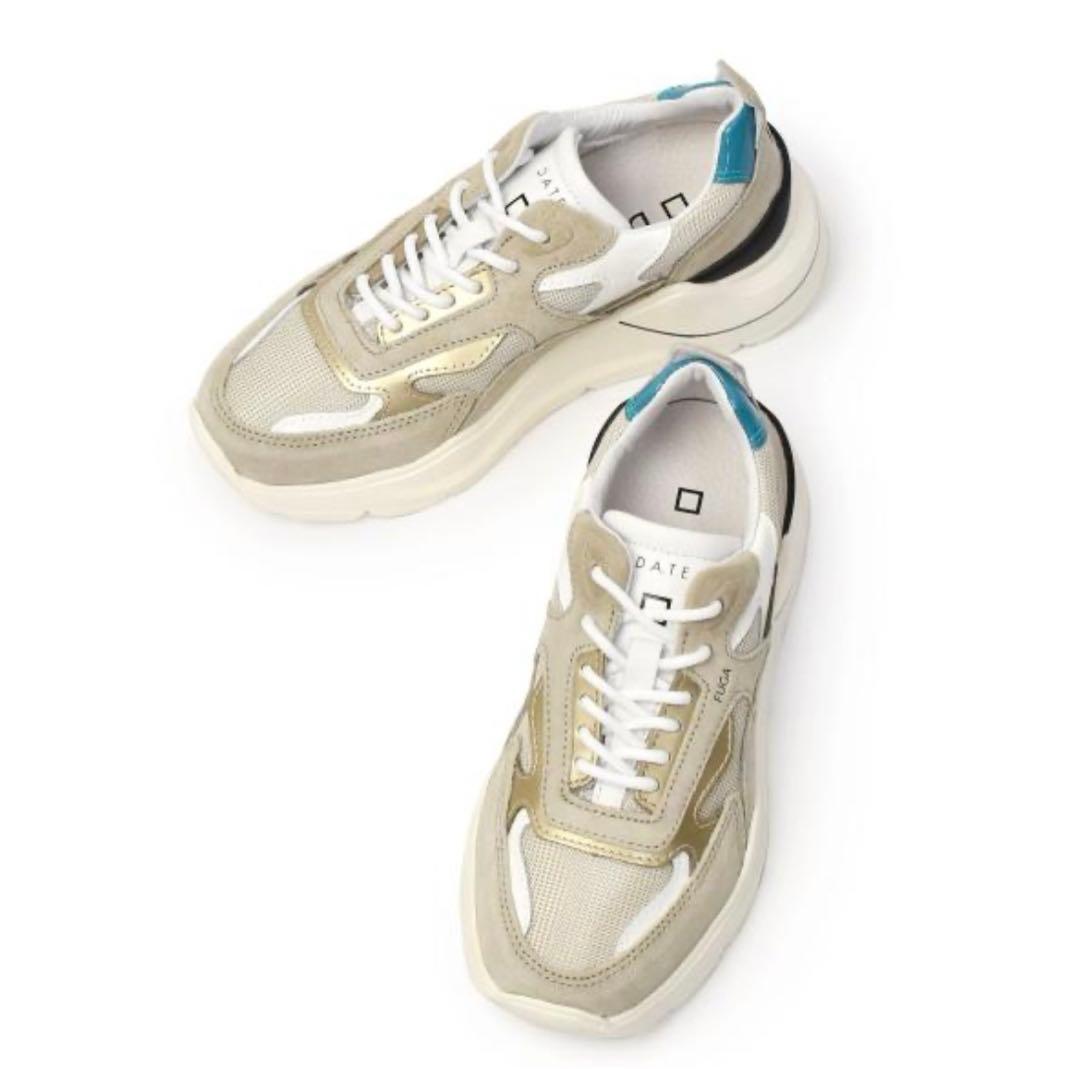 デイト　スニーカー　アイボリーゴールド　24.5