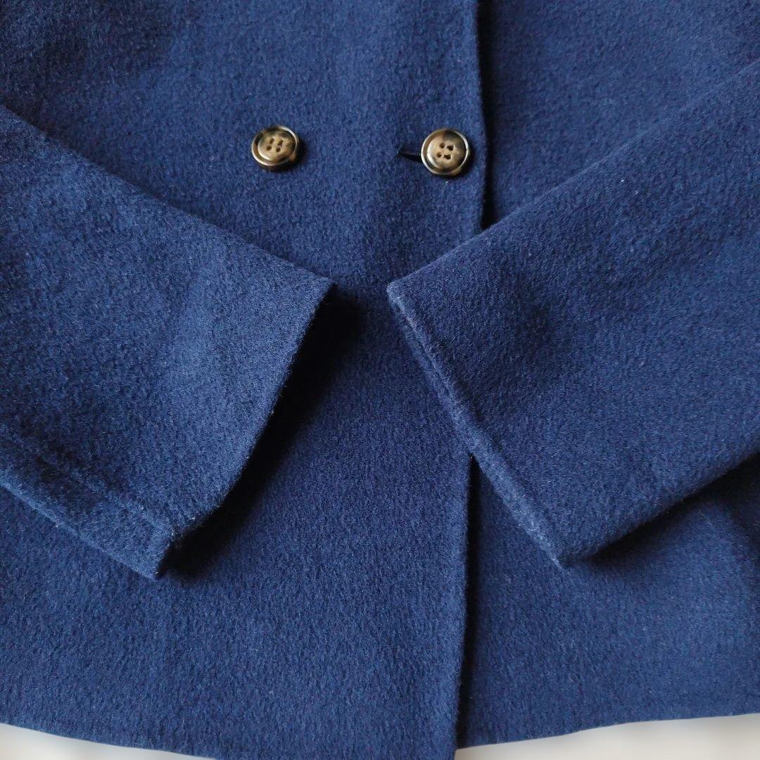 美品✨マックスマーラ クチートアマーノ ケープコート ブルー S位