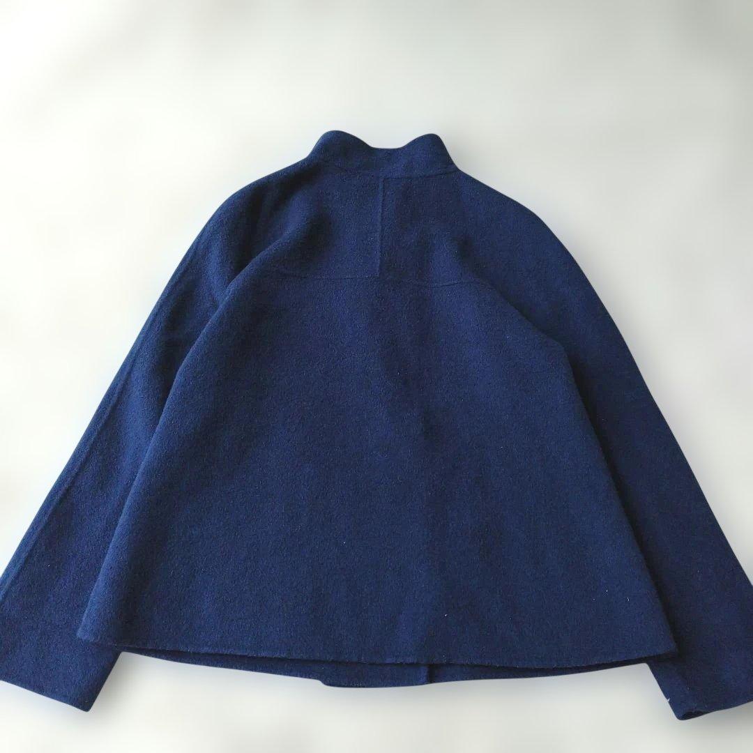 美品✨マックスマーラ クチートアマーノ ケープコート ブルー S位