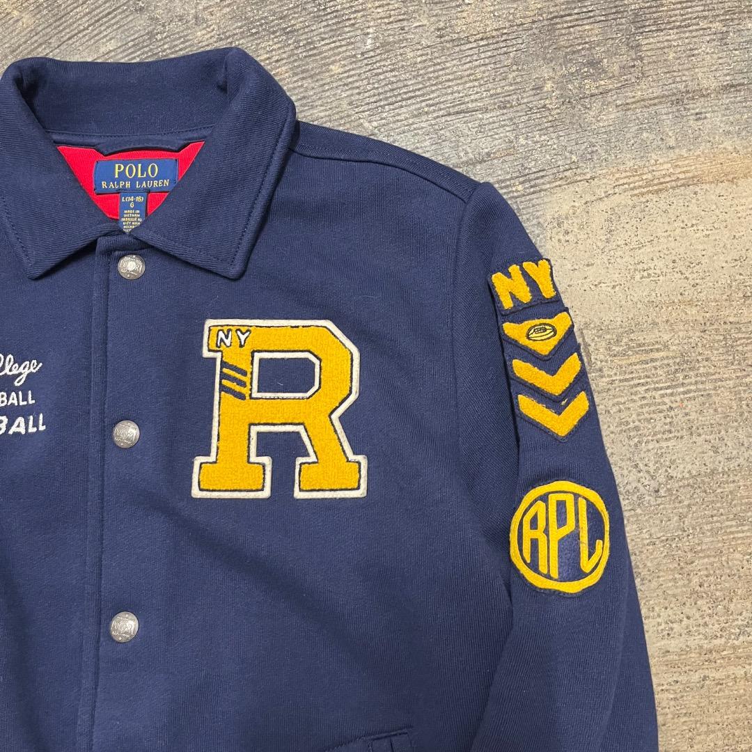 ポロラルフローレン レターマン スタジャン 襟付き レディース キッズ 今期