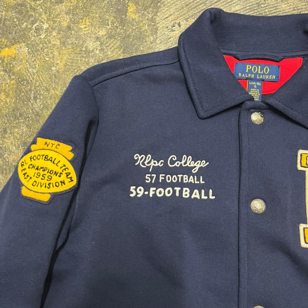 ポロラルフローレン レターマン スタジャン 襟付き レディース キッズ 今期