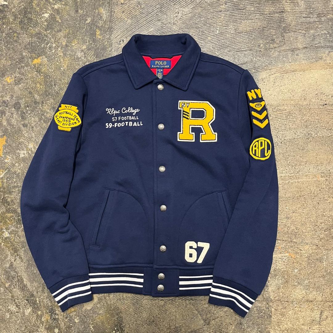 ポロラルフローレン レターマン スタジャン 襟付き レディース キッズ 今期